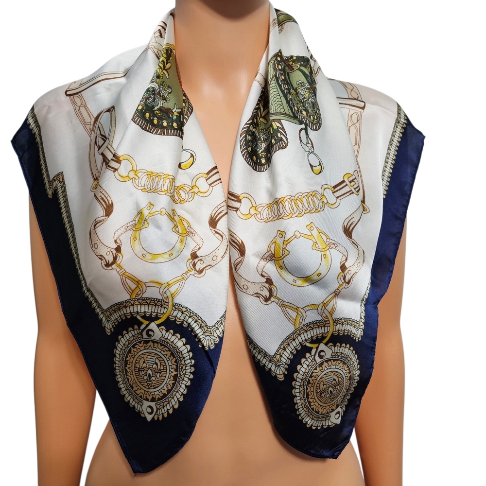 New Square & Belt Pattern Scarf/Bandana - Picture 3 of 4